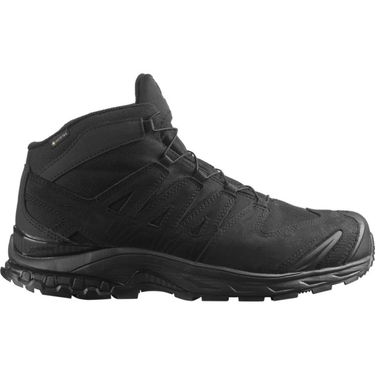 Black Salomon Xa Forces Mid Wide GTX EN Men\'s Tactical Boots | IE MI6390